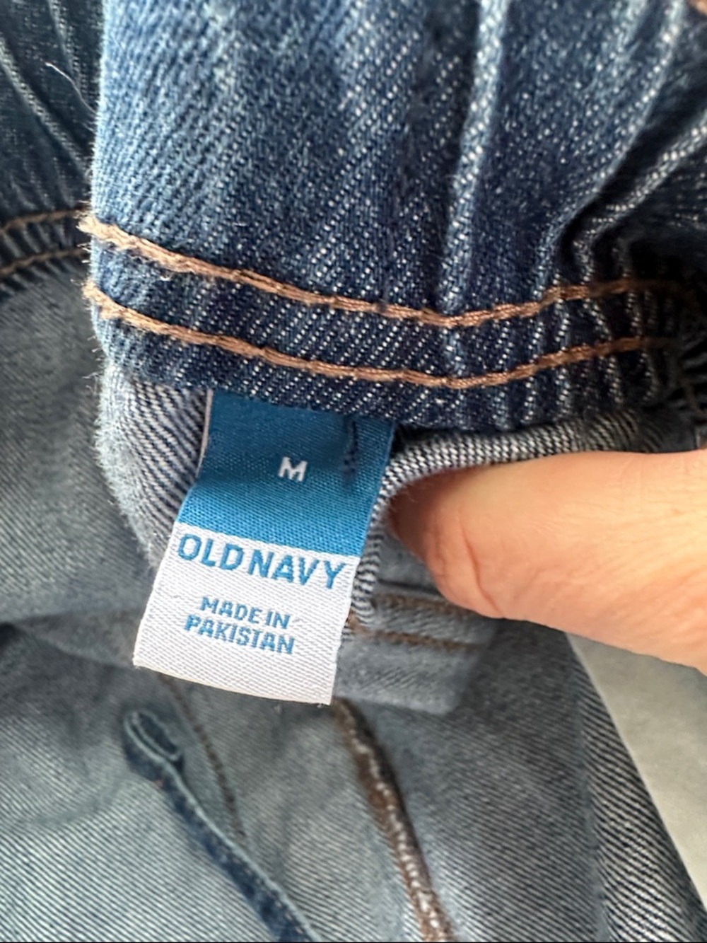 OLD NAVY High Waisted Pull-On Barrel Jeans in Medium Wash - Picture 4 of 5